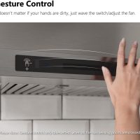 IKTCH 36-inch Wall Mount Range Hood 900 CFM Ducted/Ductless Convertible, Kitchen Chimney Vent Stainless Steel with Gesture Sensing & Touch Control Switch Panel, 2 Pcs Adjustable Lights(IKP02-36'') - Image 3