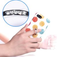 Transparent Phone Ring Holder Grip - EI Sonador Clear Cell Phone Ring Stand Holder Finger Grip Kickstand 360° Rotation, Compatible with Most of Phones, Tablets and Case (2 Silver Diamond) - Image 4