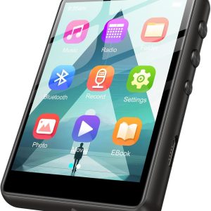 128GB MP3 Player - Music Player with Bluetooth 5.4, 2.4" Portable HiFi MP3 Player with FM Radio, HD Speaker, E-Book,Voice Recorder, Walkman Digital Music Player Earphones Included