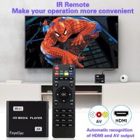 HDMI Media Player, 4K Ultra HD Digital Media Player, Supports USB Drive, SD Card, 4K@30Hz Output,H.265/H.264/AVC Decoding MP4/MKV/MP3/TS/Rmvb/Mov/JPG for Advertising Playback Multimedia TV Playback. - Image 3
