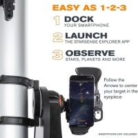 Celestron StarSense Explorer 150AZ App-Enabled Telescope – 150mm Tabletop Dobsonian with Smartphone Dock & StarSense App – iPhone & Android Compatible – Easy-to-Use for Beginners - Image 2