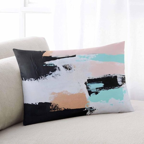Abstract Smear Art Pillowcases King Size, Abstract Contemporary Graffiti Soft Bed Throw Pillow Covers Case, Decorative Pillow Sham Cushion Cover with Hidden Zipper for Bed Sofa Couch, 20"x26"