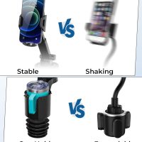 JOYTUTUS Cup Holder Phone Mount for Car, Car Cellphone Large Adapter Long Arm with 360 Degree Rotation, Compatible iPhone, Samsung & All Smartphones - Image 3