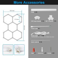 Hexagon LED Garage Light: 25 Pack Updated Bigger Size, 26400LM Super Bright Car Detailing Ceiling LED Shop Light for Warehouse Workshop Gym Basement Car Care Wash Room - Image 8