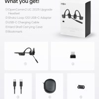 OpenComm2 UC 2025 Upgrade - Open-Ear Wireless Computer Headset with Boom Mic, Bone Conduction Bluetooth Stereo Headphones, USB-C Dongle Compatible with PC and Mac, Zoom Certified - C120 UC - Image 11