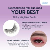 Love Spell - Reusable 60 Wears Magnetic Lashes. False Lash Wispies, Handmade from Korean Silk. Cruelty Free & Vegan, All-Day Strong Hold with 10 Magnets - 1 Pair - Image 7