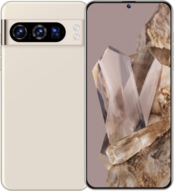 PIEXL 8 pro Unlocked Cellphone Smartphone Android 13 Unlocked Phone with 8GB+256GB/108MP+48MP Camera/6.8-inch Display/6800mAh/Dual SIM/FACE ID/Fingerprint/5G Mobile Phone (Gold)
