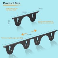 Stainless Steel Stove Gap Cover (2 Pack, Black), Stove Gap Filler for Kitchen, Range Trim Kit, Heat Resistant with Easy Clean, Adjustable Length 13.8” to 27.5” - Image 4