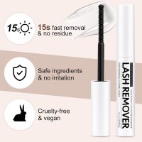 Eyelash Glue Remover 5ML Cluster Lash Remover for Individual False Lashes, Bond and Wispys, Gentle Non-irritating Mascara Wand - Image 4