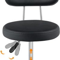 HOOBRO Height Adjustable Rolling Stool, 360° Rotating Drafting Chair, Multi-Purpose Office Desk Chair, Rolling Swivel Salon Stool Chair, for Barber Shop, Nail Salon, Office, Black SB01BY01G1 - Image 9