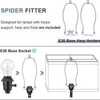 Rectangular Lamp Shades Set of 2, 16"L x 8"W x 10"H Large Lamp Shade, Gray Lampshades for Floor Lamps Table Lamps, Natural Linen Hand Crafted, Spider, Harp Holders Included, Easy Assembly Required - Image 6