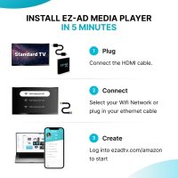EZ AD TV Digital Signage Player, Digital Signage 4k Player Kit, Auto-Post Content, Cloud-Controlled, Add Your PowerPoint Presentation, Free Plan & Mobile App, Thousands of Templates - Image 6