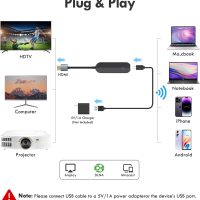 4K 1080P Wireless HDMI Display Adapter, WiFi Streaming Movies, Shows Receiver for i-Phone, i-Pad, Android, Tablet, Laptop, Window to HDTV/Monitor/Projector, Compatible Miracast, Air Play, DLNA - Image 6