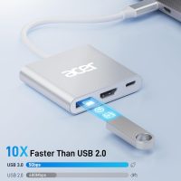 Acer USB C to HDMI Adapter, 4K USB C Hub with 100W PD, USBA 3.0 Port, HDMI to USBC Multiport Digital AV Converter for MacBook Pro/Air, iPad, Tablets, Switch, TV, Monitor and More (Silver) - Image 5