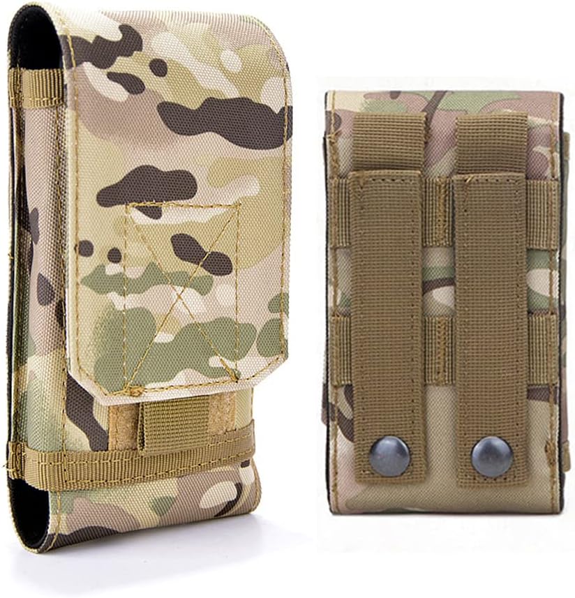 Tactical MOLLE Smartphone Holster, Universal Army Mobile Phone Belt Pouch EDC Security Pack Carry Accessory Kit Blowout Pouch Belt Loops Waist Bag Case for iPhone SE 5S Samsung Galaxy S4 Mini
