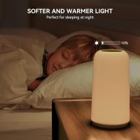 Touch Bedside Table Lamp, [Sleek Design & RGB Mode] 3 Way Dimmable Small Lamp for Bedroom, LED Lamp with Warm White Lights, Multi-Color Smart Nightstand Lamp for for Living Room Home Gifts - Image 8