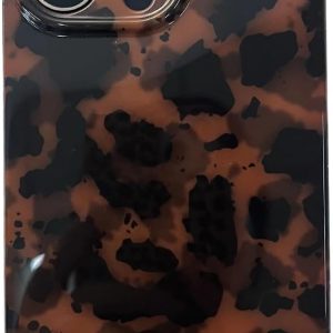Tortoise Shell Phone Case for iPhone 15 Pro Max Retro Leopard Cheetah Print Chic Animal Pattern Cool Girls Amber Brown Soft TPU Protective Cover(for iPhone 15 Pro Max 6.7'')
