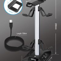 VCOM RGB Gaming Headphones Stand with 2 USB and 1 Type-C Ports, Headset Stand with 10 Light Modes and Non-Slip Rubber,Suitable for All Earphone Accessories, Best Gift for Desk Gamers - Image 7