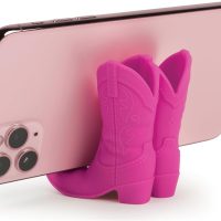 Genuine Fred Giddy UP Phone Stand, Pink, Cowboy Boot Tech Accessory, Fits Most Mobile Smartphones, Grippy Silicone, Fun Cowboy Boot Details - Image 2