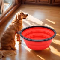 Collapsible Dog Bowls for Travel, Portable Water Bowl for Dogs Cats Pet Foldable Feeding Watering Dish(Green) - Image 3
