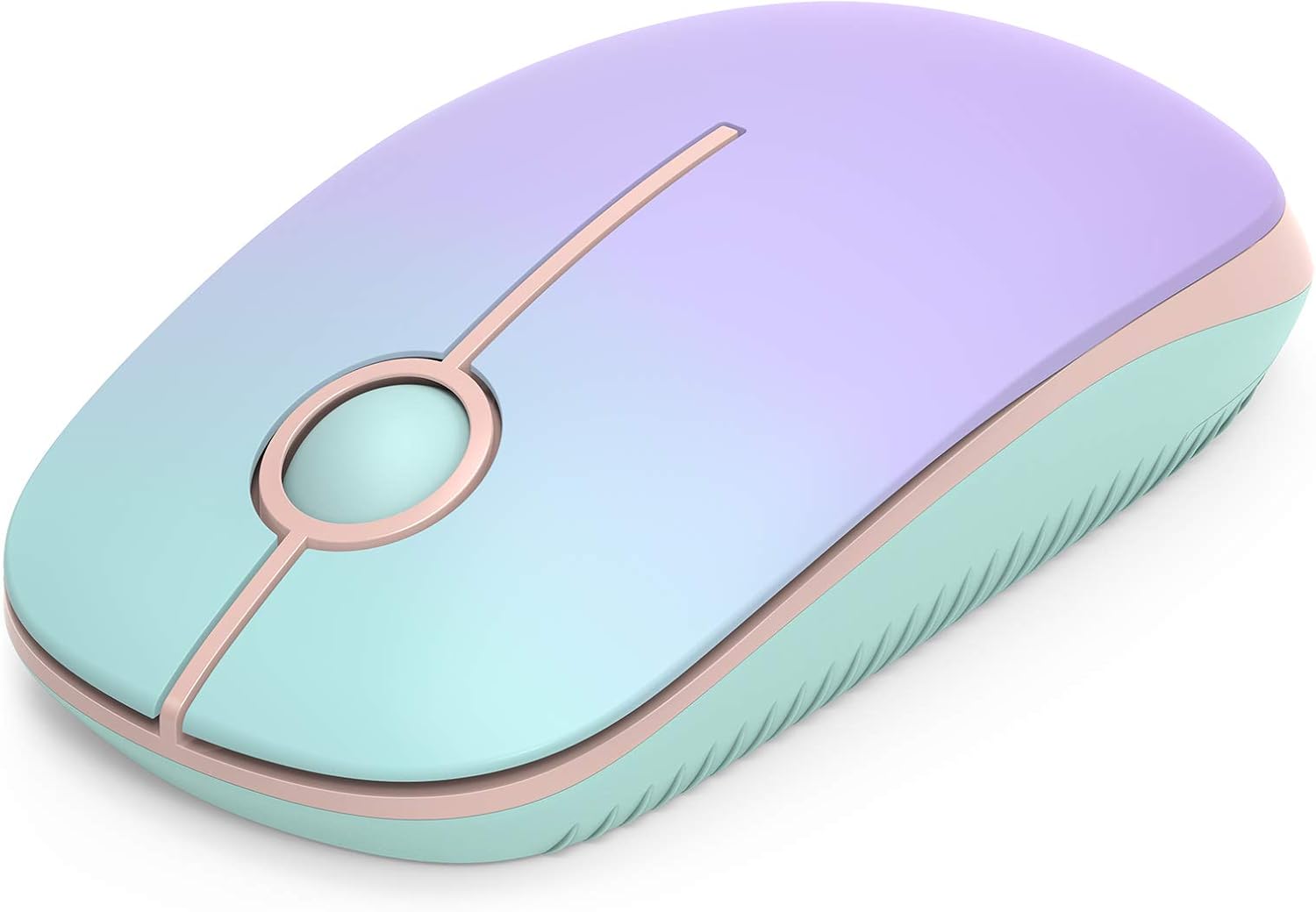 Unipows Wireless Mouse – 2.4G Slim Portable Computer Mouse with Nano Receiver, Less Noise Mobile Optical Mice for Notebook, PC, Laptop, Desktop (Gradient Mint Green)