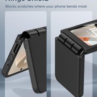 for Motorola Razr 2024/2025 Case, for Moto Razr 2025/2024 Phone Case [Screen Protector][Hinge Protection] – Dual-Layer Slim Cover with Soft TPU & Hard PC, Anti-Scratch Shockproof Cover - Black - Image 4