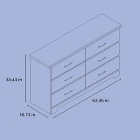 Storkcraft Brookside 6-Drawer Dresser (Pebble Gray) – GREENGUARD Gold Certified, Nursery & Kids Storage, Nursery Essentials, Kids Room Storage, Durable Bedroom Dresser - Image 3
