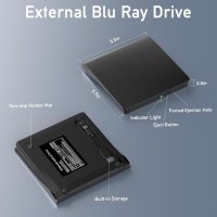 External Bluray Drives, Portable 3D External Blueray/DVD Drive for Pc, Support 50G Disc R/W USB 3.0 Type-C Blu Ray Burner for Laptop, External Bluray Burner Compatible with Windows, Mac OS, Linux - Image 5