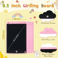2 Pack LCD Writing Tablet, Electronic Drawing Writing Board, Erasable Drawing Doodle Board, Doodle Pad Toys for Kids Adults Learning & Education, 8.5IN(Blue+Pink) - Image 7
