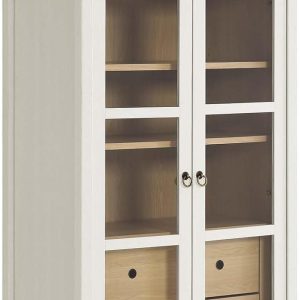 Modway EEI-6639-WHI-OAK Nolan Tall Arched Storage Display Cabinet, White Oak