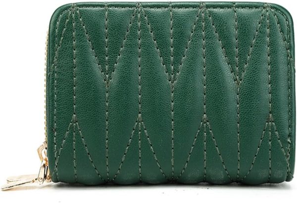 Credit Card Holder Wallets for Women, Small Card Case Wallet with Zipper, Compact Size Suitable for Daily Travel Use