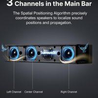 ULTIMEA 7.1 Surround Sound System for TV with Dolby Atmos, 460W Sound Bar for TV with 6.5" Subwoofer, APP Control, 4 Wired Surround Speakers, Home Theater Sound System, Poseidon D80 (2025 Upgrade) - Image 3