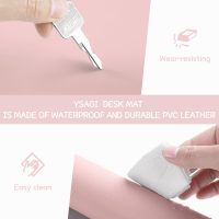 YSAGi Non-Slip Leather Desk Pad, Waterproof Laptop Computer Desk Keyboard Mat, Table Protector Blotter Mat, Large Mouse Pad for Office/Work/Home/Decor(Pink, 23.6" x 13.7") - Image 4