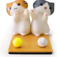 Cute Cat Smartphone Stand Phone Holder Cartoon Animal Japanese Anime (Pumpkin and Gabriel) - Image 3