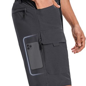 Moosehill Mens Cargo Hiking Shorts Lightweight Water Resistant for Casual Golf Work Tactical Fishing with 6 Pockets