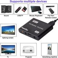 HDMI Media Player, 4K Ultra HD Digital Media Player, Supports USB Drive, SD Card, 4K@30Hz Output,H.265/H.264/AVC Decoding MP4/MKV/MP3/TS/Rmvb/Mov/JPG for Advertising Playback Multimedia TV Playback. - Image 6