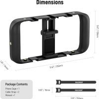 NEEWER Mobile Phone Video Rig, Mobile Phone Grip Stabiliser Cage with Cold Shoe and 1/4 Inch Thread, Video Recording Film Rig, Compatible with iPhone 16 15 Pro Max Plus 14 13 Mini X XS Max XR - Image 8