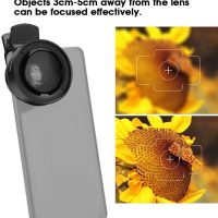 Cell Phone Lens Attachment, 2 in 1 Clip-on Mobile Phone 0.45X Wide Angle + 12.5X Macro Lens HD for Smartphone Close-up Shooting Accessories - Image 2
