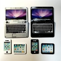 Dollhouse Decoration Accessories, 6 Pack 1/12 1/6 Dollhouse Miniature Scene Model Mini Laptop Tablet and Smart Phone Scene Model (Multicolored) - Image 2