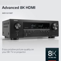Denon AVR-S570BT AV Receiver 5.2 Channel 8K Ultra HD Audio & Video, Stereo Receivers, Denon AVR Wireless Streaming Bluetooth, (4) 8K HDMI Inputs, eARC, HD Setup Assistant - Image 3