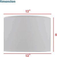 Aspen Creative 38301, Contemporary Design Collapsible Drum Spider Shade, 12" Top x 12" Bottom x 8" Height, Oatmeal Linen - Image 5