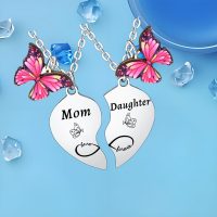 2PCs Mother Daughter Necklace Set Heart Matching Necklace for Mom Daughter Gifts for Mom - Image 2