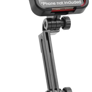 WeatherTech CupFone with Extension – Adjustable, Universal Cup Holder Cell Phone Mount Car & Truck Accessory – Best Design for iPhone & Smartphone Charging – Black Plastic Knobs