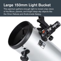 Celestron StarSense Explorer 150AZ App-Enabled Telescope – 150mm Tabletop Dobsonian with Smartphone Dock & StarSense App – iPhone & Android Compatible – Easy-to-Use for Beginners - Image 5