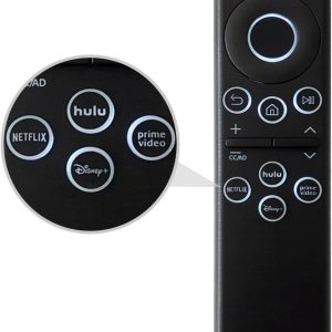 Universal Backlit Remote Control Replacement for Samsung Smart TV Remote with Shortcut Buttons Netflix, Hulu, Disney+, Prime Video, Black