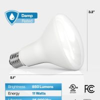 Sunco 6 Pack BR30 Light Bulb LED Recessed Can Light Bulbs, Indoor Flood Lights 850 LM, 11W (65W Equivalent), 3000K Warm White, Dimmable, E26 Base, for Home, Kitchen, Bedroom UL - Image 7