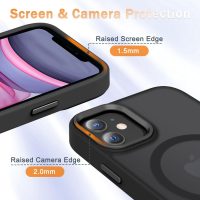 for iPhone 11 Case, Matte Magnetic Phone Case with 1 Screen Protector, Compatible with Magsafe, Translucent Frosted Slim Shockproof Protective Cover for iPhone 11 6.1 inch, Black - Image 5