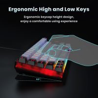 65% Gaming Keyboard, Wired Backlit Mini Keyboard, Ultra-Compact Anti-Ghosting No-Conflict 68 Keys Membrane Gaming Wired Keyboard for PC Laptop Windows Gamer - Image 6