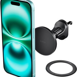 iOttie iTap 3 Magnetic Air Vent Car Mount Phone Holder with Magnetic Ring Adapter. Compatible with iPhone, Samsung Galaxy, Google Pixel, Huawei, LG, and All Qi Compatible Smartphones