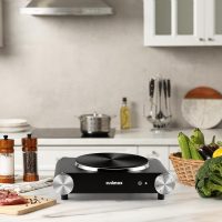 CUSIMAX Electric Hot Plate for Cooking Portable Single Burner 1500W Cast Iron hot plates Heat-up in Seconds Adjustable Temperature Control Stainless Steel Non-Slip Rubber Feet Upgraded Version B101 - Image 9